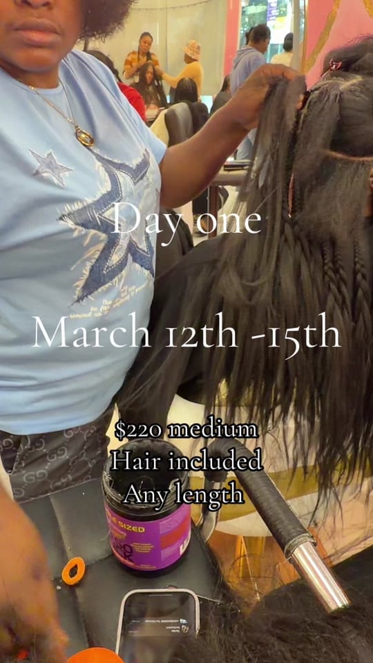 Post 1 by Rachelle hair braiding on TikTok (video)