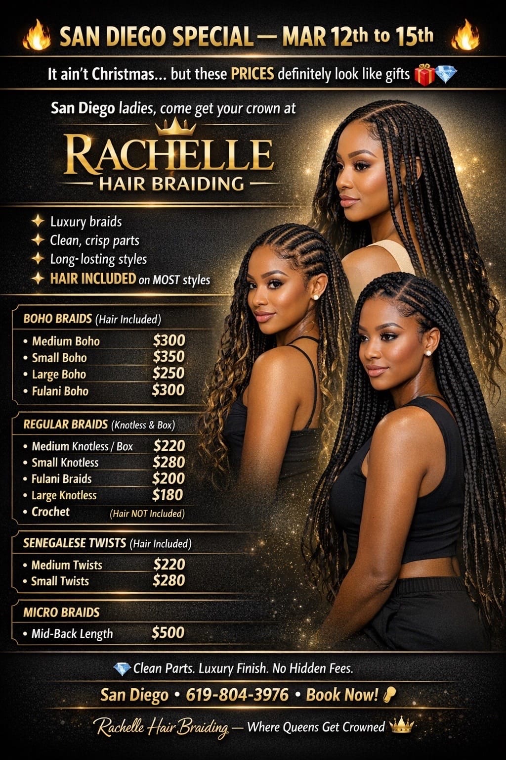 Post 2 by Rachelle hair braiding on TikTok (video)