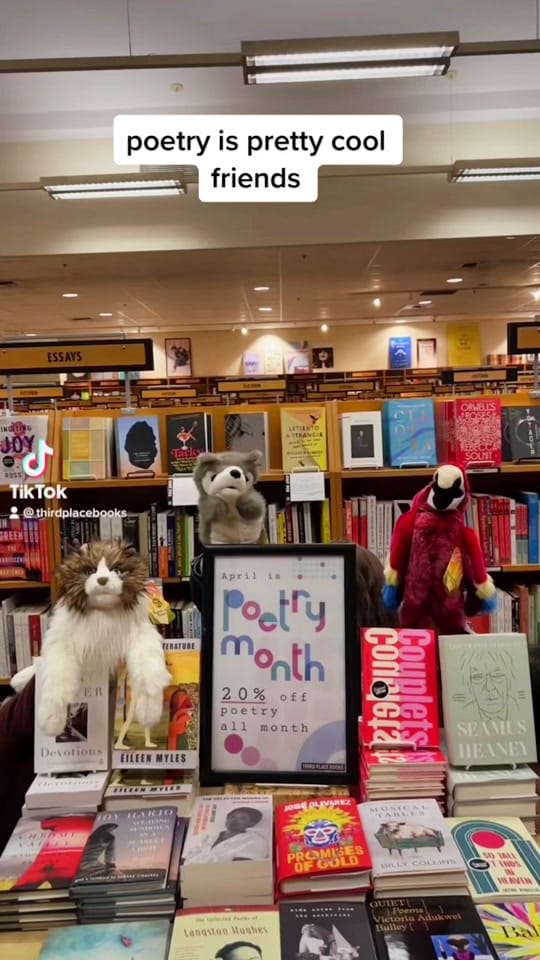 Post 5 by Third Place Books on TikTok (video)
