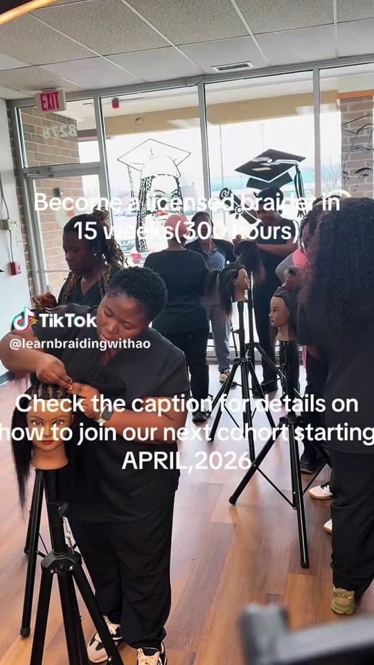 Post 3 by A&O braiding shop on TikTok (video)