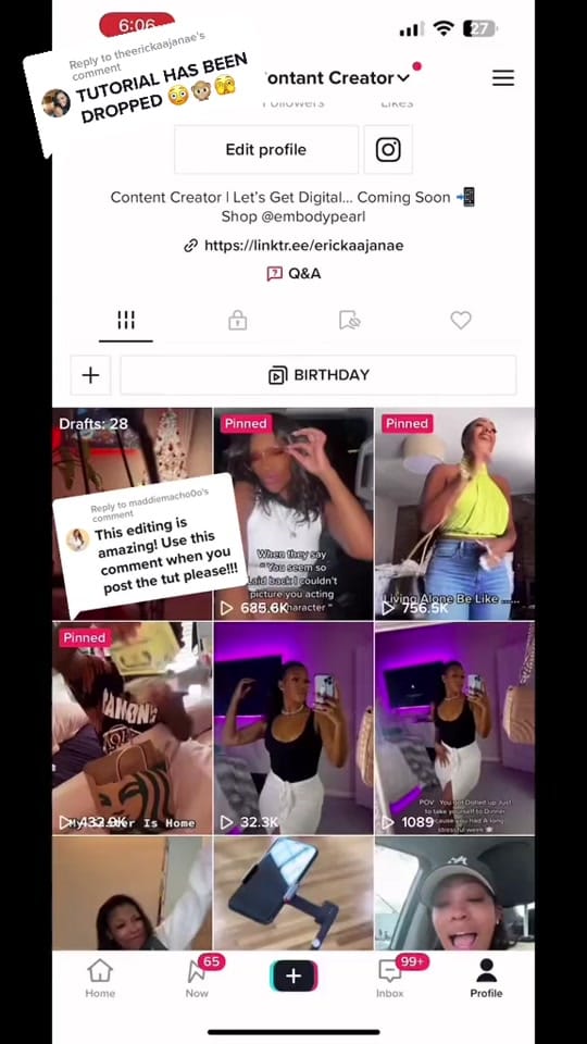 Post 9 by ErickaAjanae’ on TikTok (video)