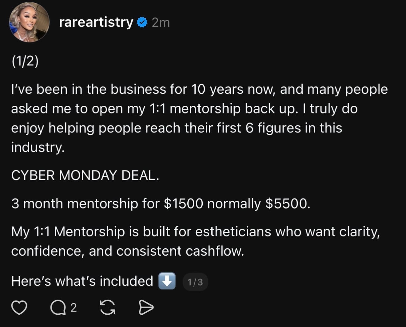 Post 4 by Rare Artistry Skincare on TikTok (video)