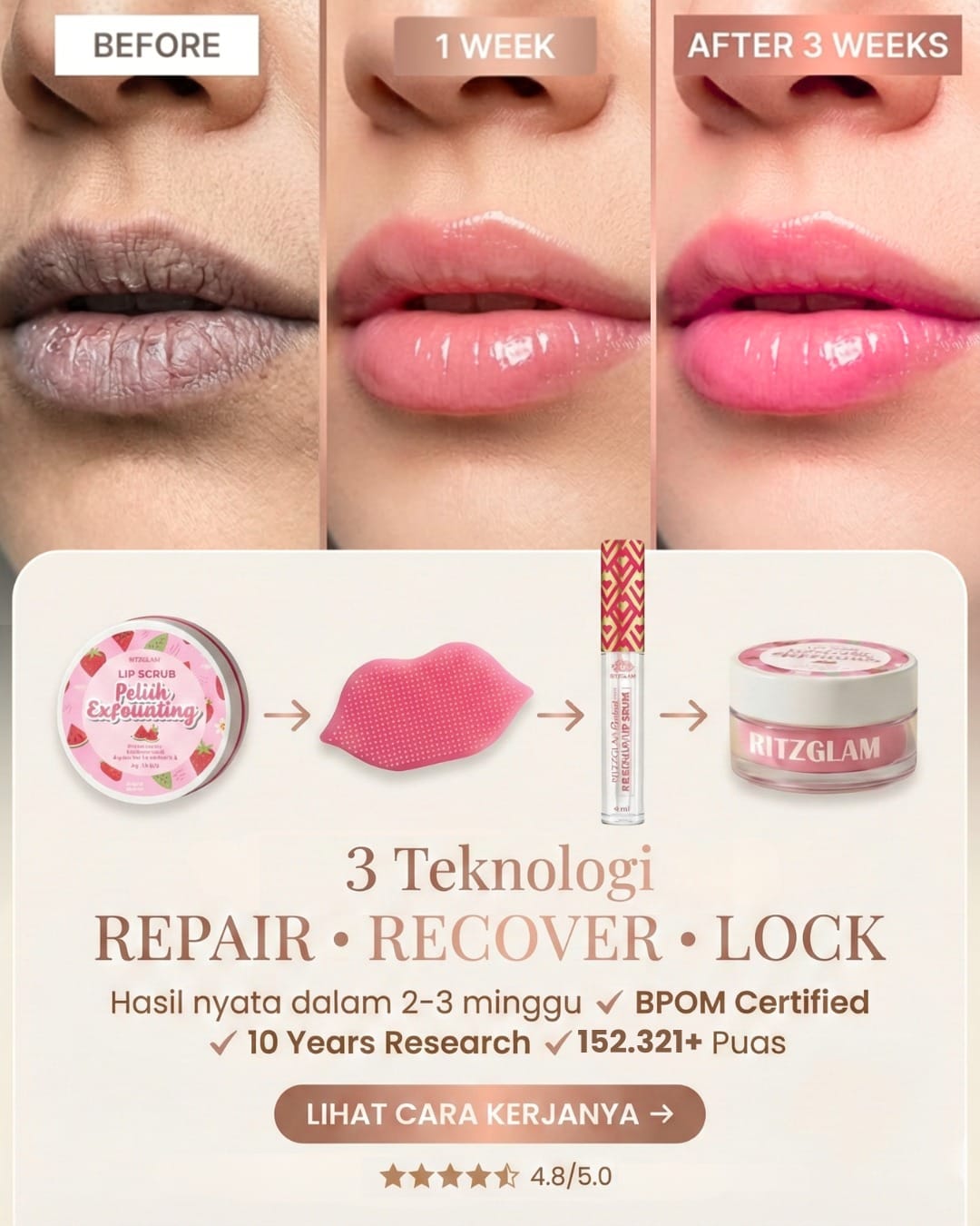 Post 1 by Ritzglam Pink Lip Treatment on TikTok (video)