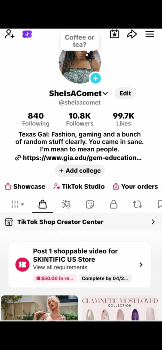 Post 5 by SheIsAComet on TikTok (video)
