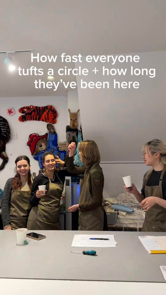 Post 5 by Tufting London Workshops on TikTok (video)