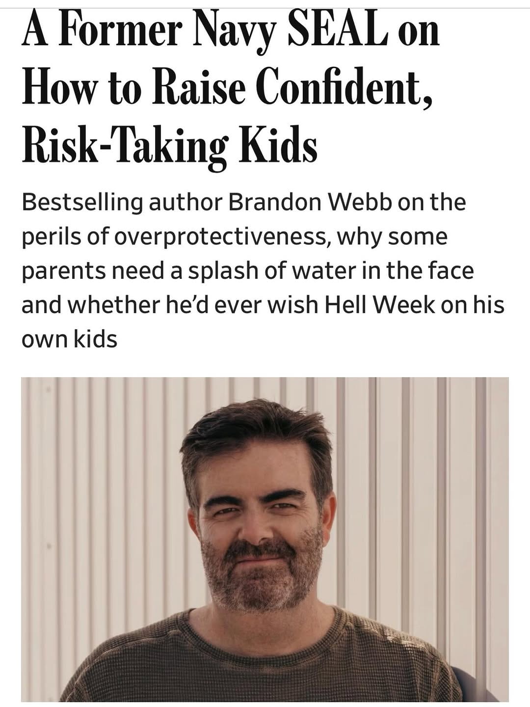 Post 9 by Brandon Webb on Instagram (image)