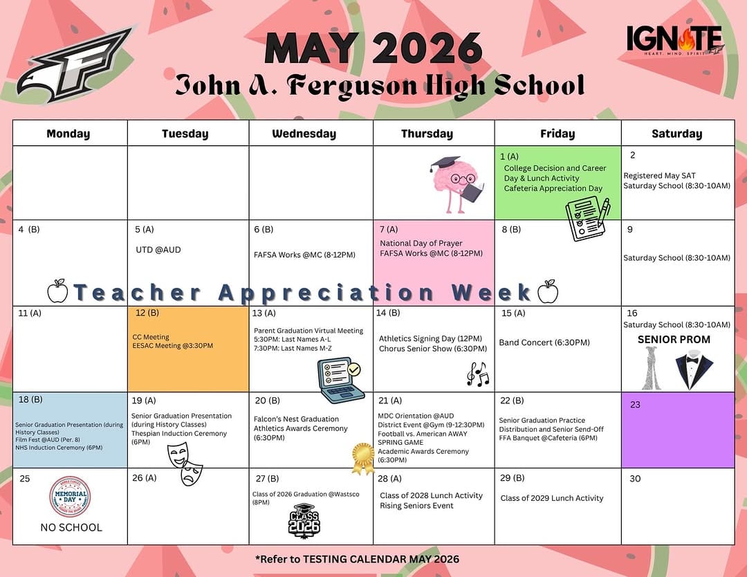 Post 10 by John A. Ferguson Senior High on Instagram (image)