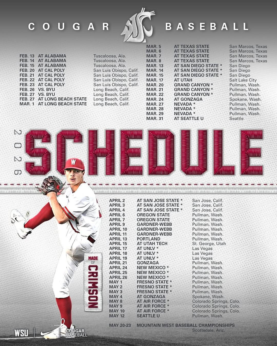 Post 10 by Washington State Baseball on Instagram (image)