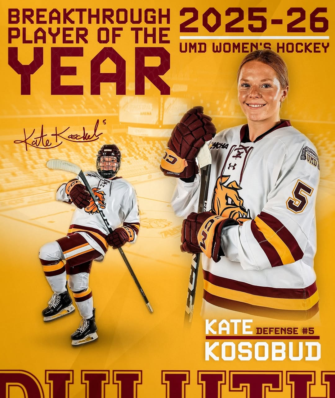 Post 4 by UMD Women's Hockey on Instagram (image)