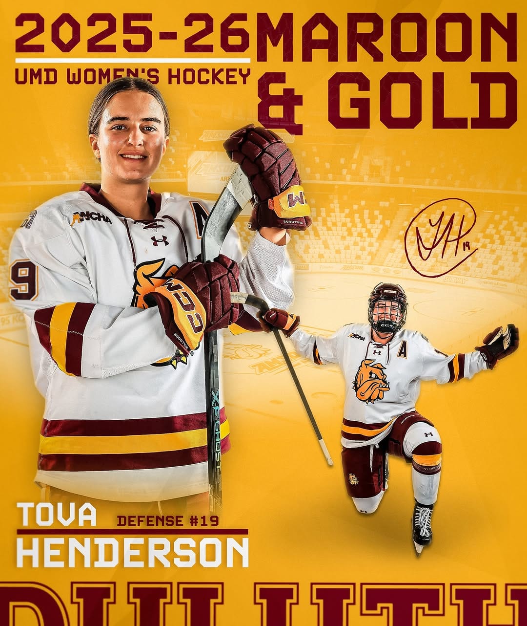 Post 3 by UMD Women's Hockey on Instagram (image)
