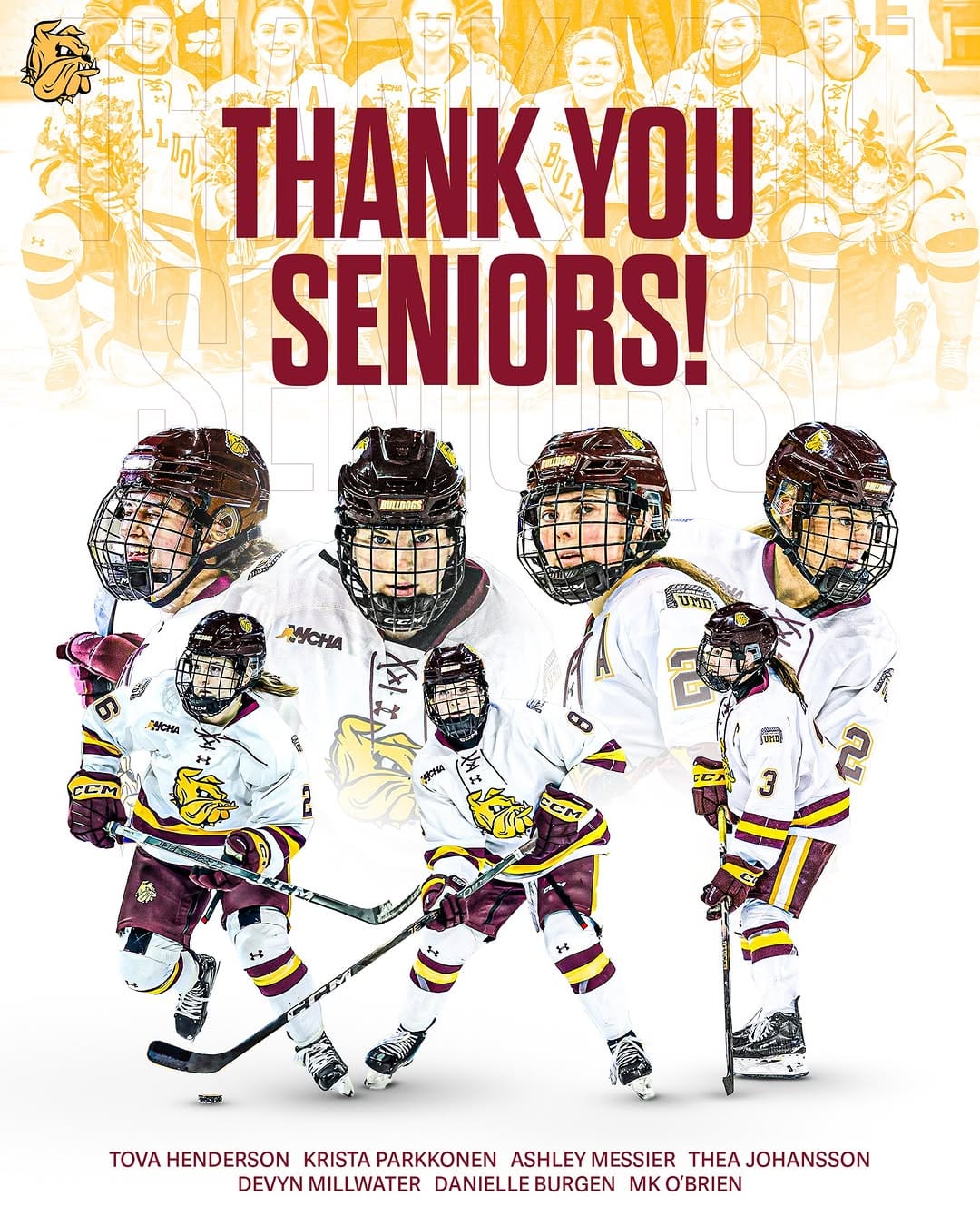 Post 7 by UMD Women's Hockey on Instagram (image)