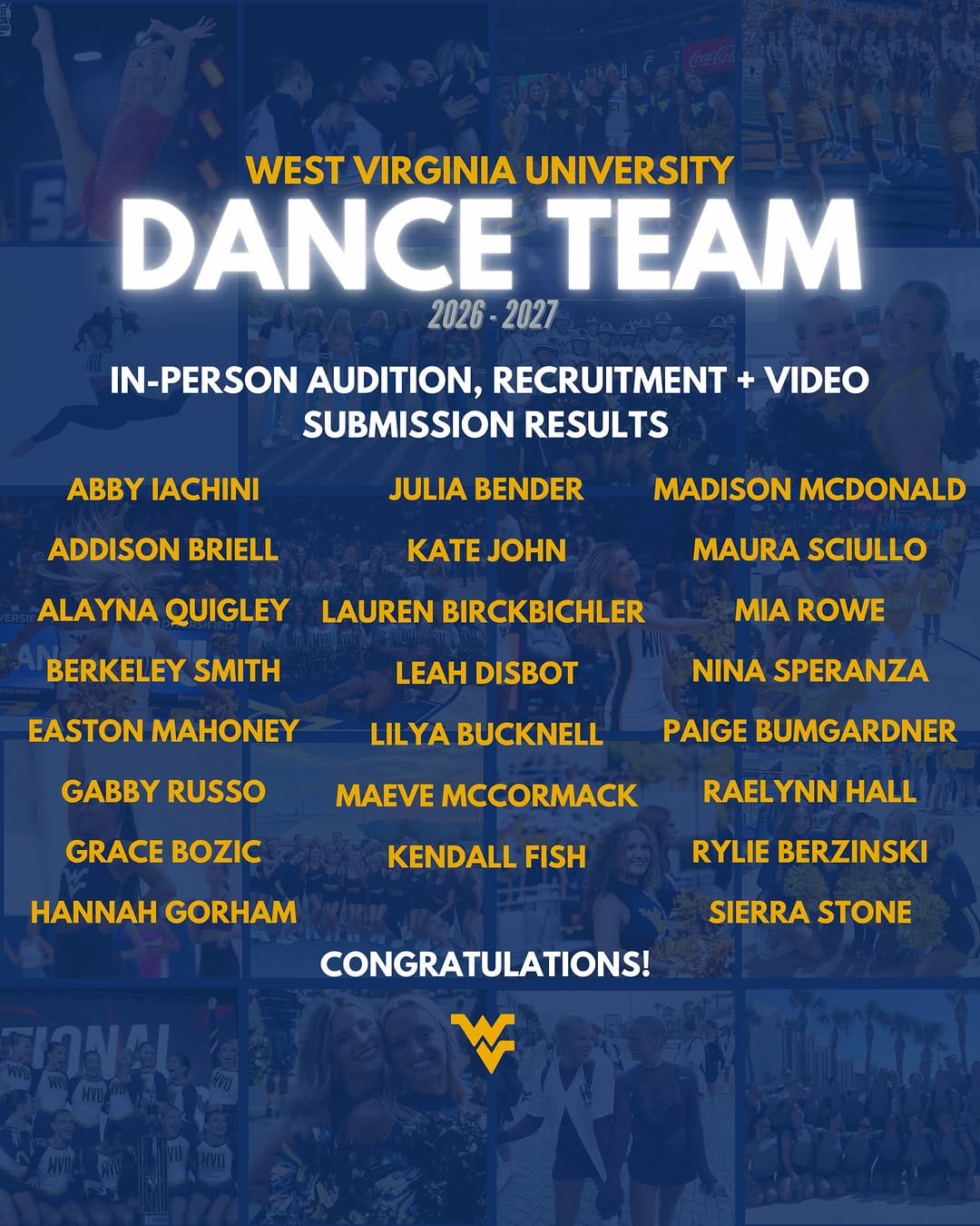 Post 6 by WVU Dance Team on Instagram (image)