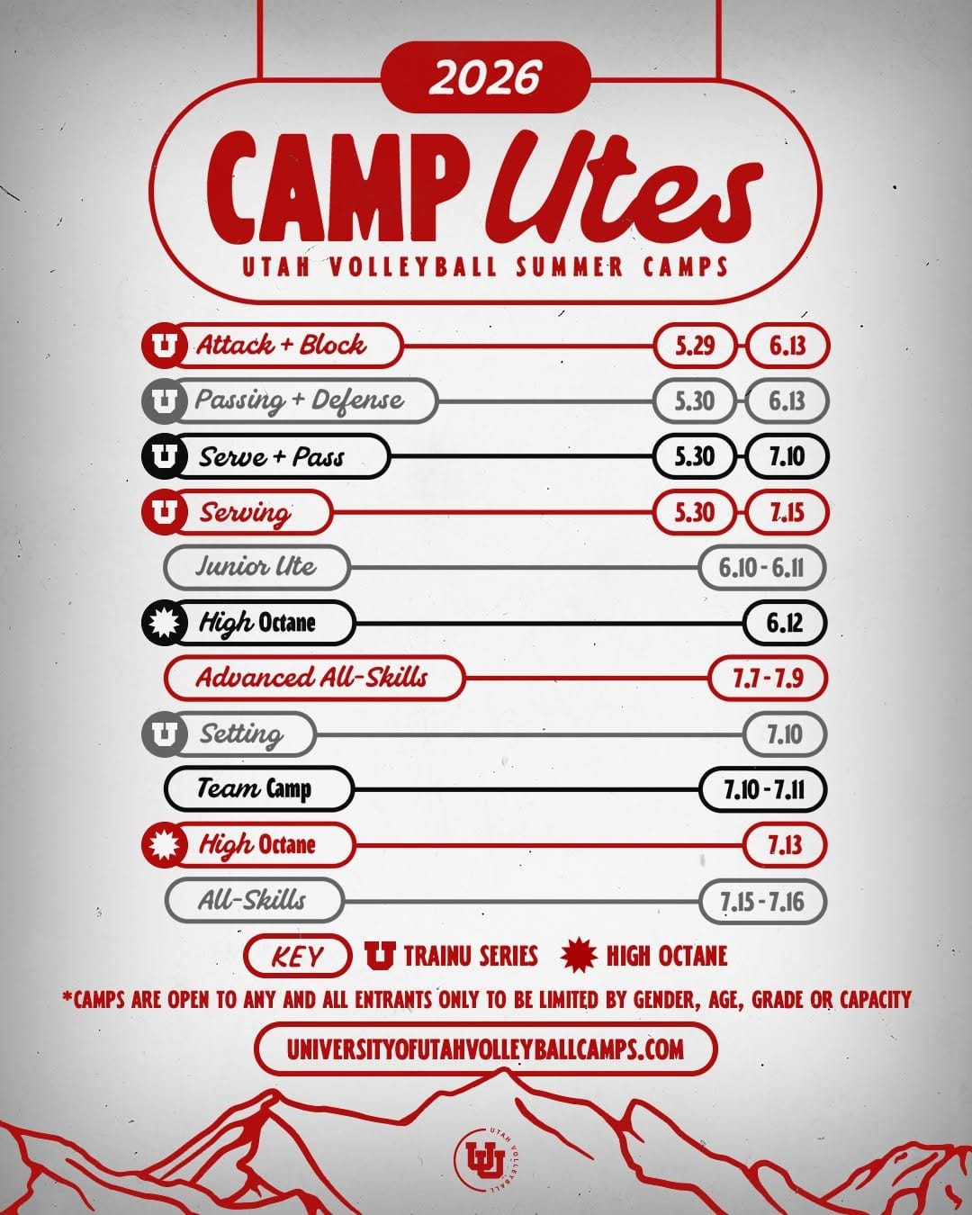 Post 10 by Utah Volleyball on Instagram (image)
