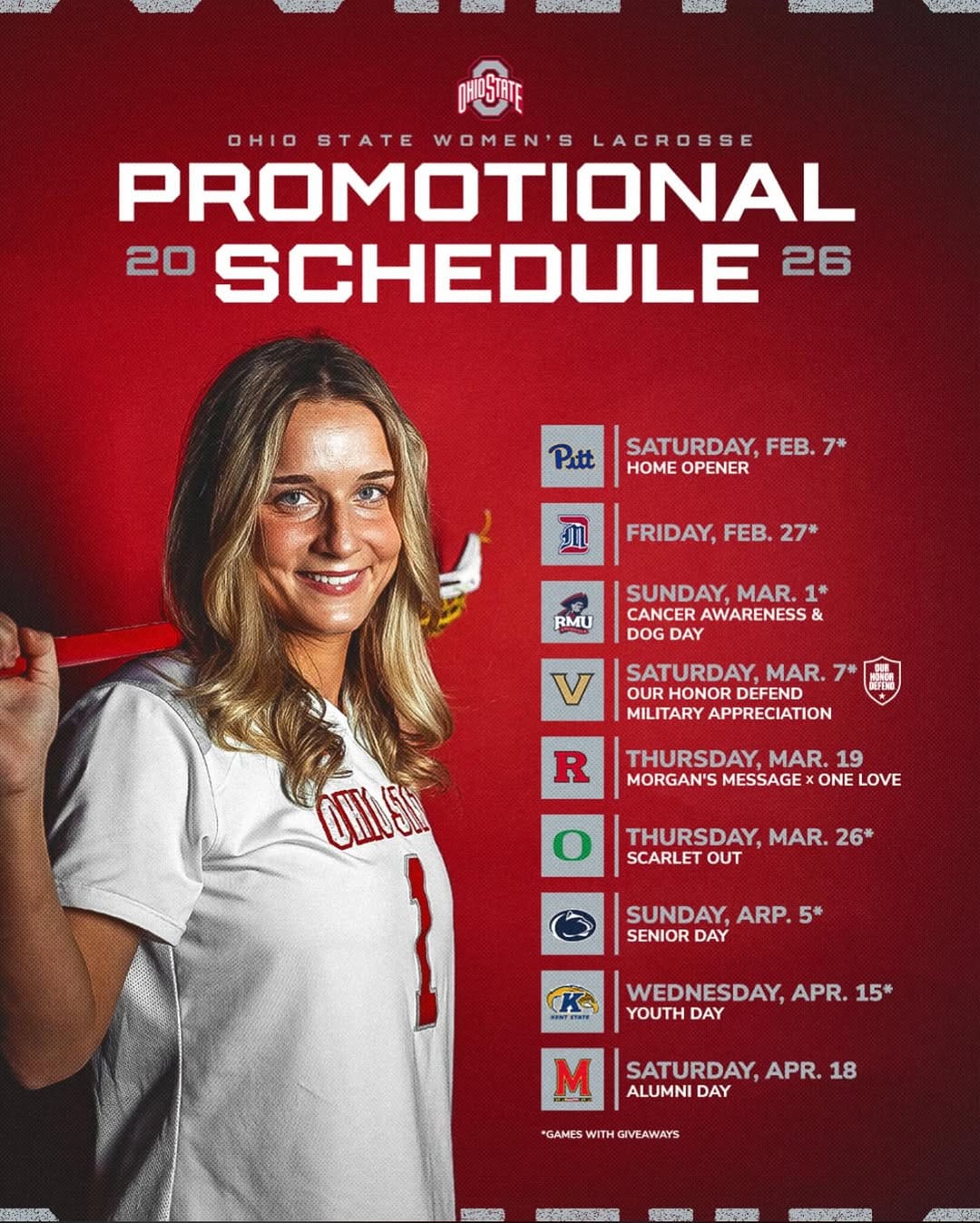 Post 10 by Ohio State Women's Lacrosse on Instagram (image)