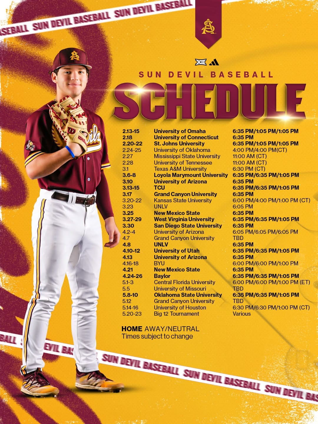 Post 10 by Sun Devil Baseball on Instagram (image)