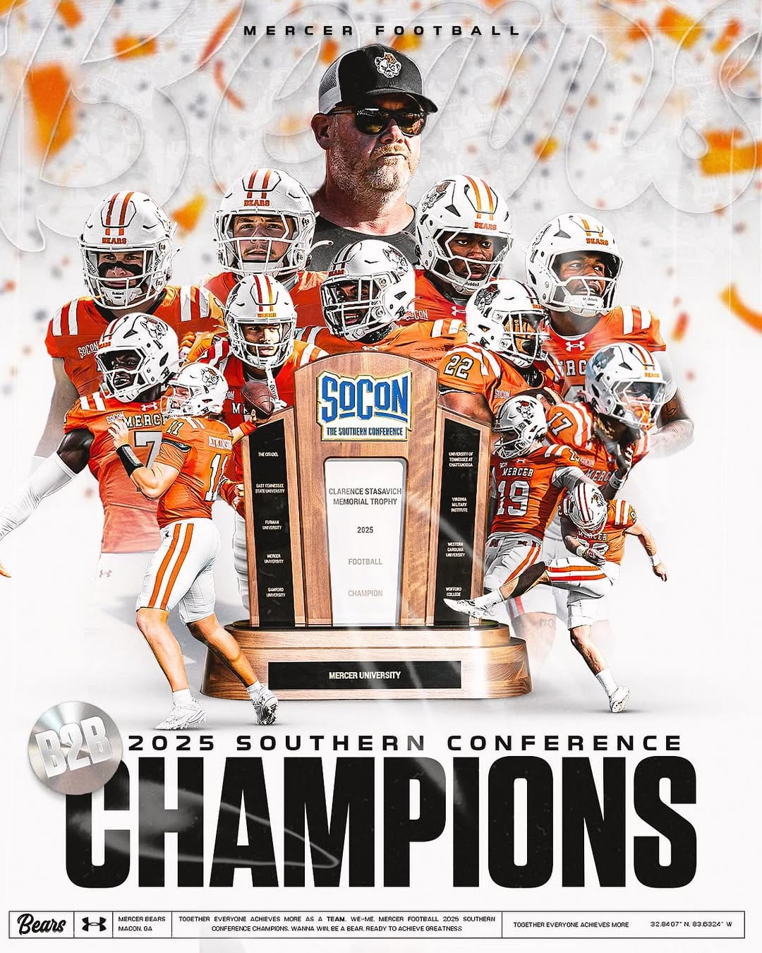 Post 10 by Mercer Football on Instagram (image)