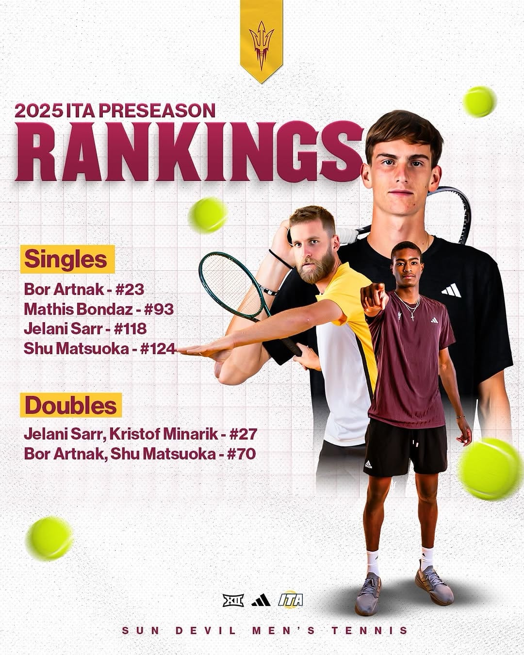 Post 10 by Arizona State Mens Tennis on Instagram (image)