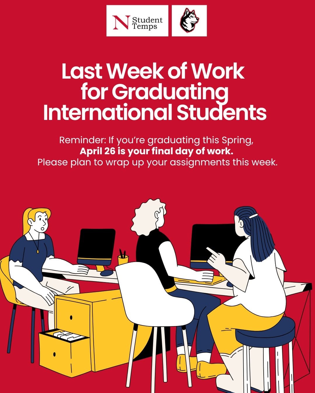 Post 6 by NU Student Employment Office on Instagram (carousel)