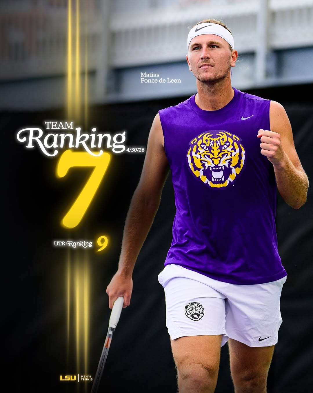 Post 9 by LSU Men's Tennis on Instagram (carousel)