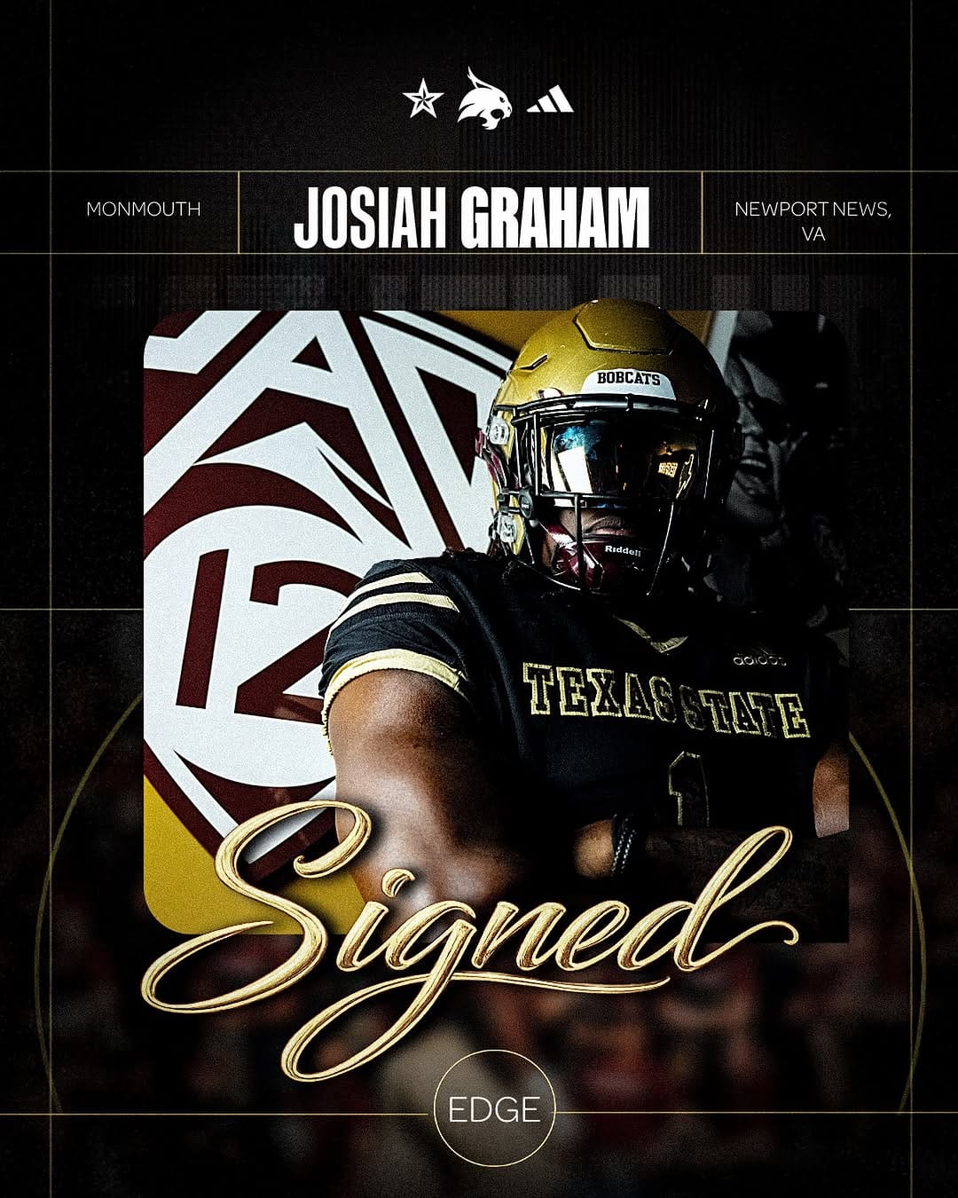 Post 2 by Texas State Football on Instagram (image)