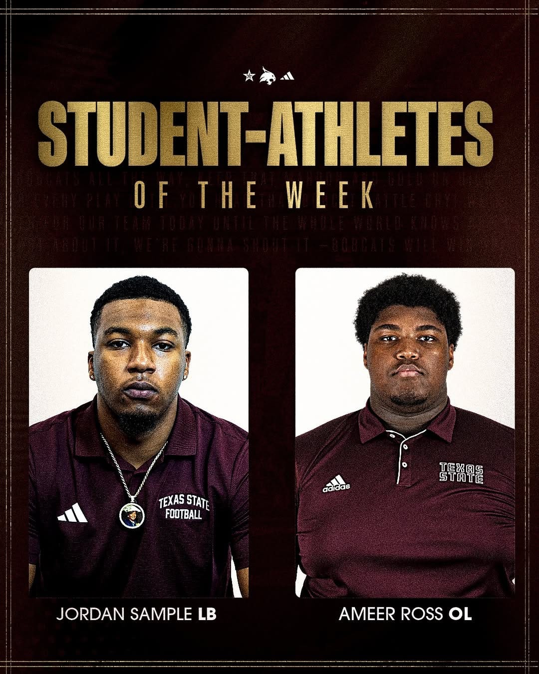 Post 6 by Texas State Football on Instagram (image)