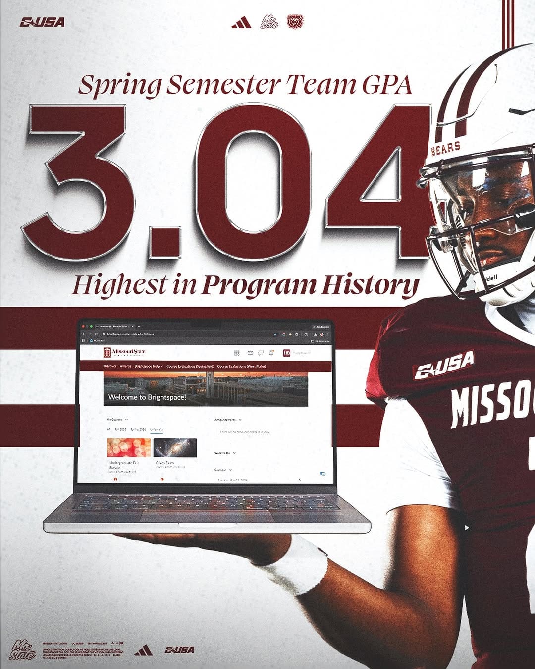 Post 2 by Missouri State Football on Instagram (image)