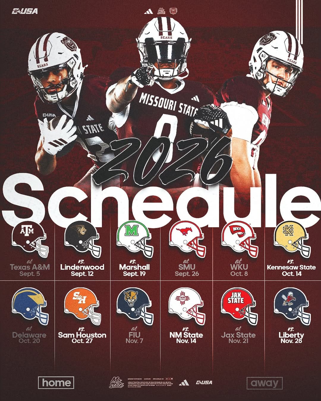 Post 10 by Missouri State Football on Instagram (image)