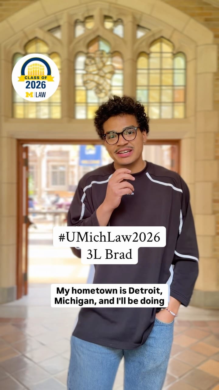 Post 10 by Michigan Law on Instagram (video)