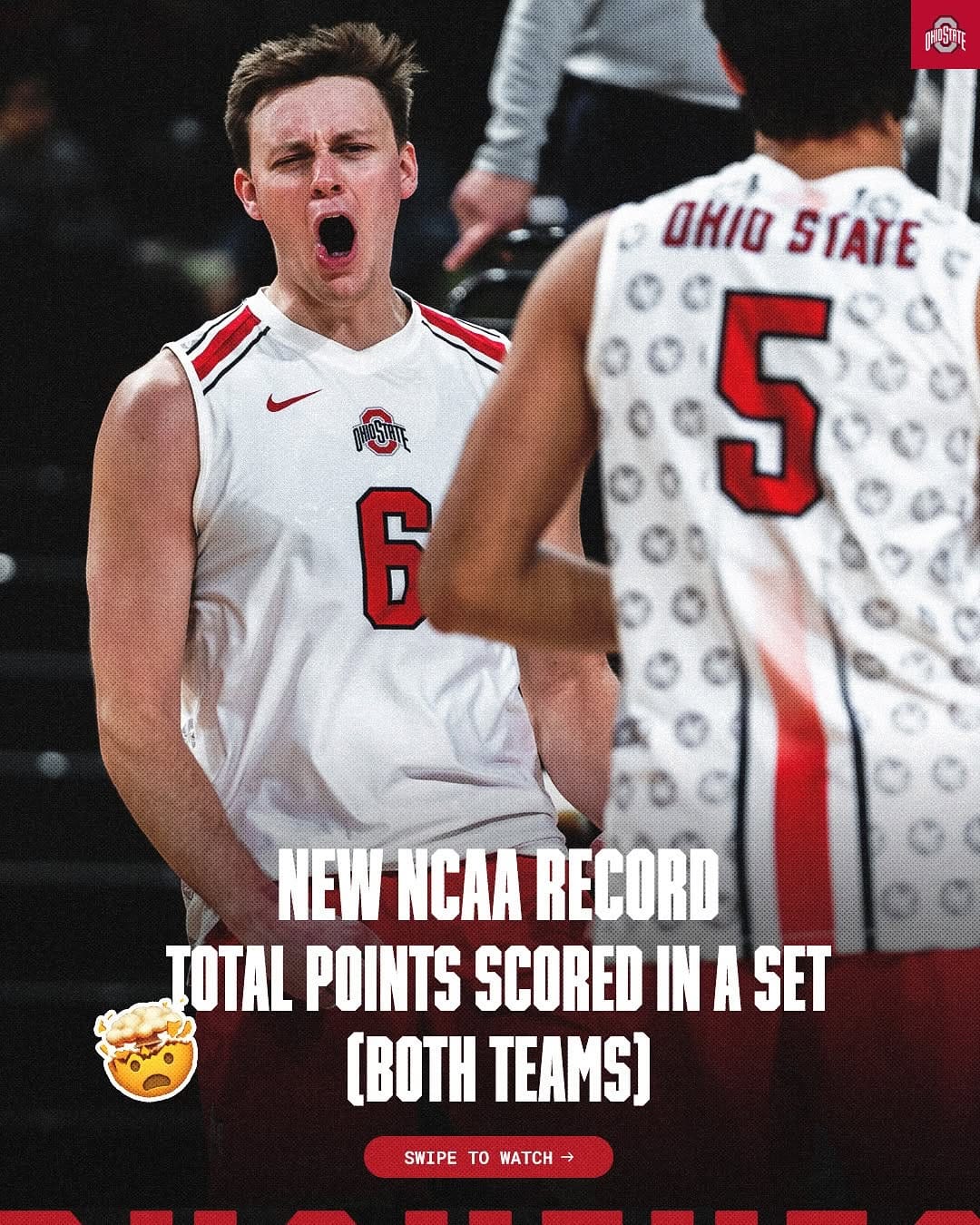 Post 10 by Ohio State Men's Volleyball on Instagram (carousel)