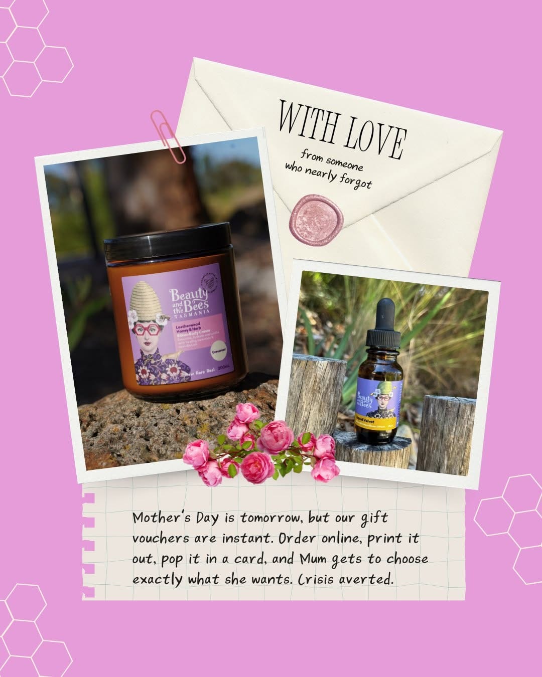 Post 5 by Beauty and the Bees, Tasmania | eco-friendly hair and skincare on Instagram (image)