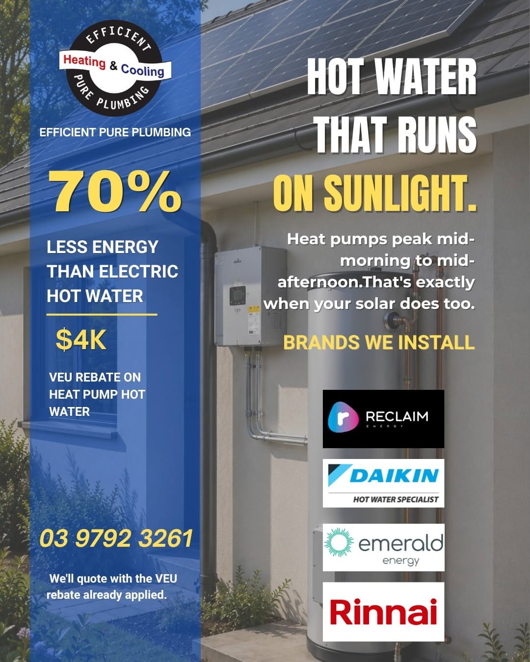 Post 5 by Efficient Pure Plumbing Heating and Cooling on Instagram (image)
