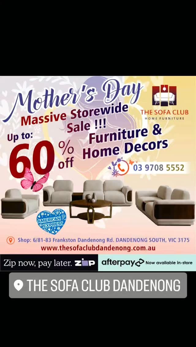 Post 3 by The Sofa Club Dandenong (Home of Luxury Furniture & Home decors) on Instagram (video)
