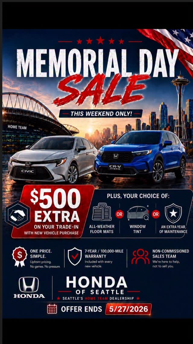Post 4 by Honda of Seattle on Instagram (video)