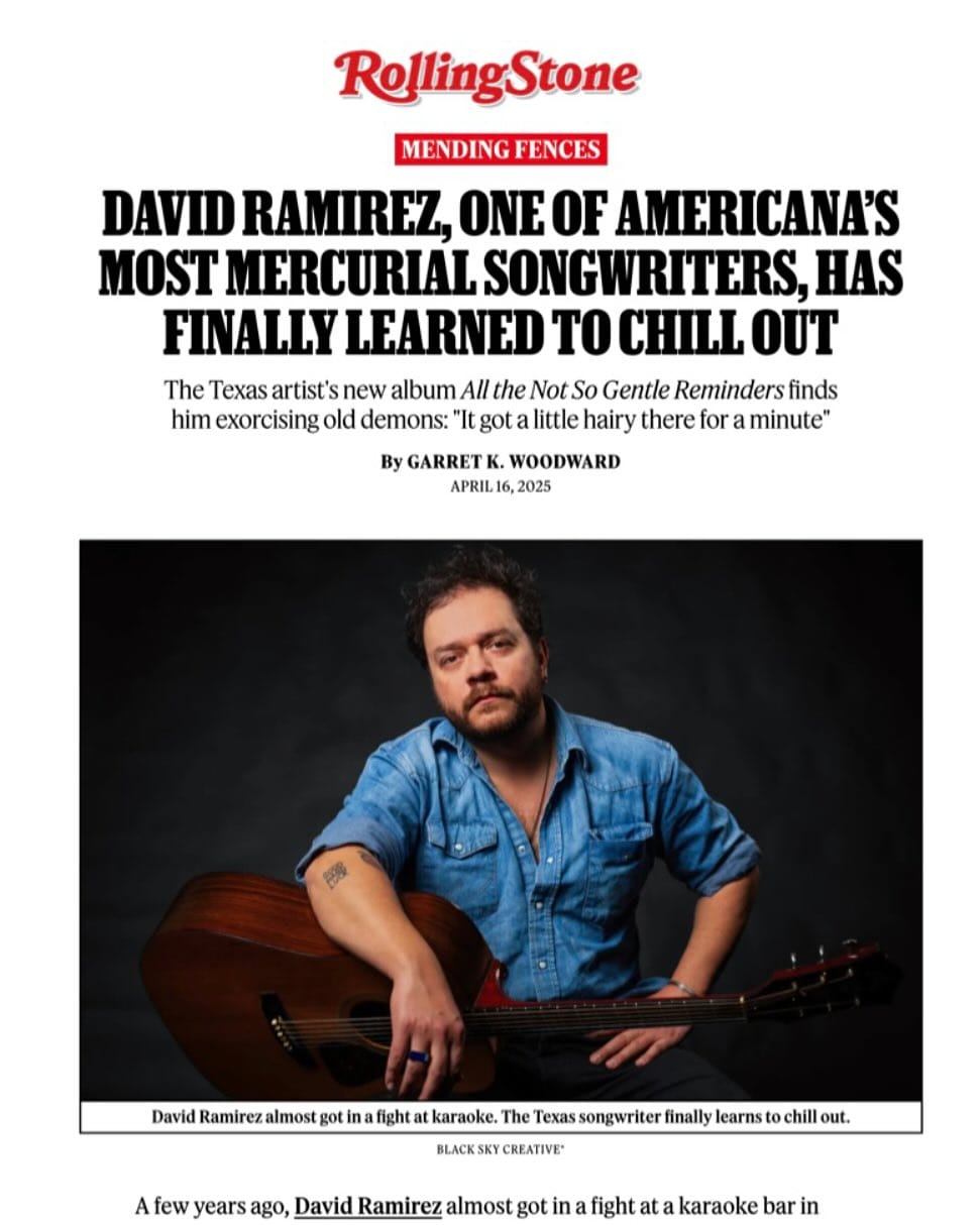 Post 9 by David Ramirez on Instagram (image)