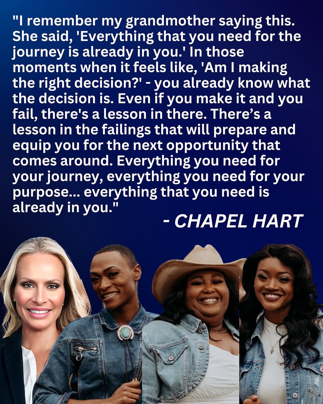 Post 2 by Chapel Hart 🫶🏽💒 on Instagram (image)