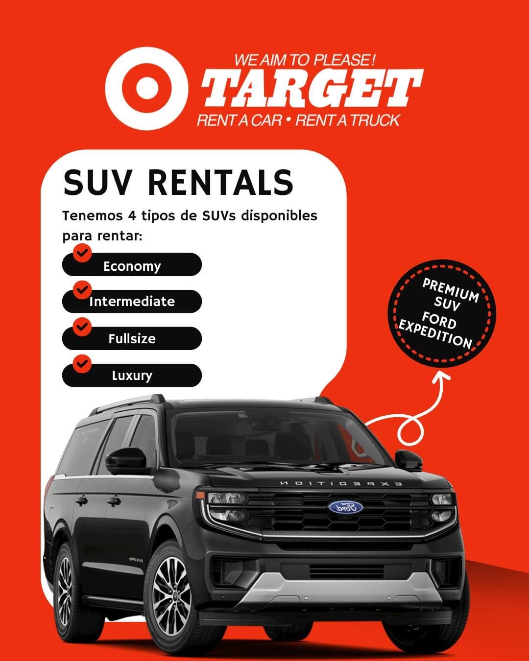 Post 1 by Target Rent A Car on Instagram (image)