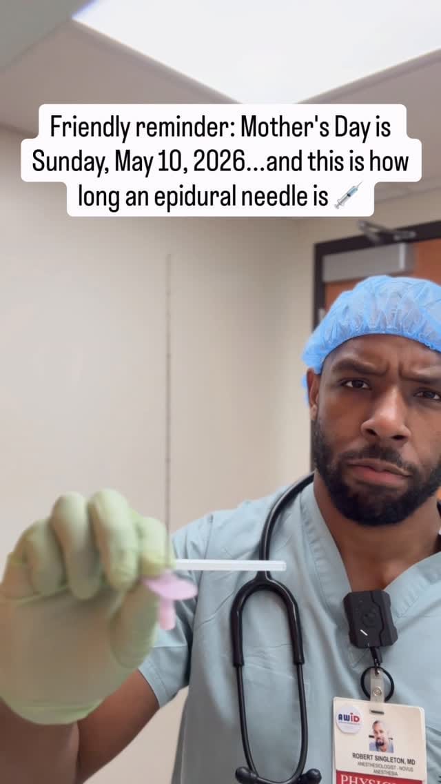 Post 8 by Dr. Robert Singleton II MD, Anesthesiology Physician on Instagram (video)