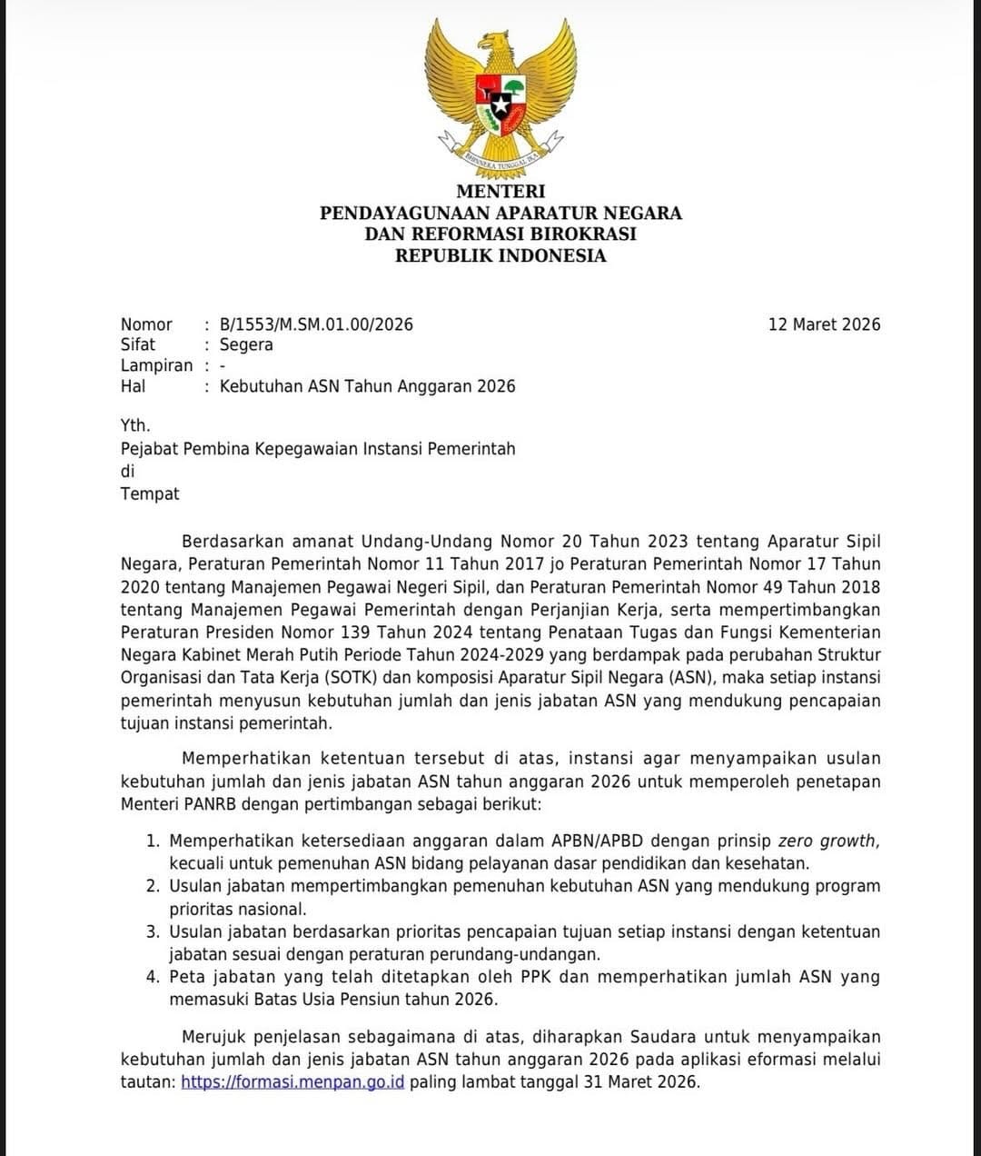 Post 10 by PUSAT INFORMASI CPNS 2026 on Instagram (carousel)