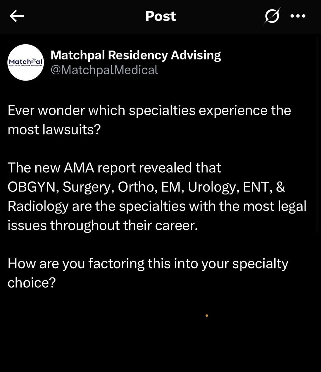 Post 6 by Matchpal Residency Advising on Instagram (carousel)
