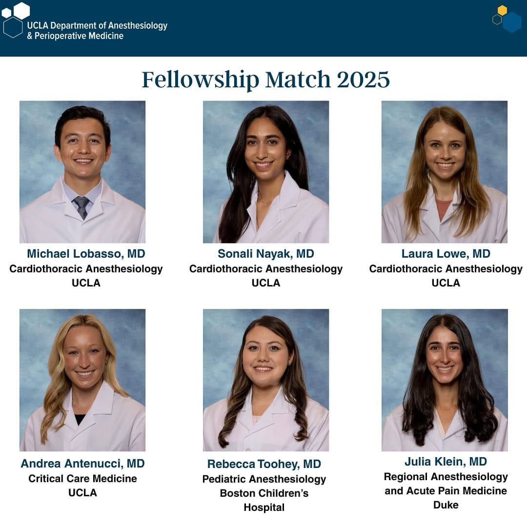 Post 10 by UCLA Anesthesiology Residency Program on Instagram (image)