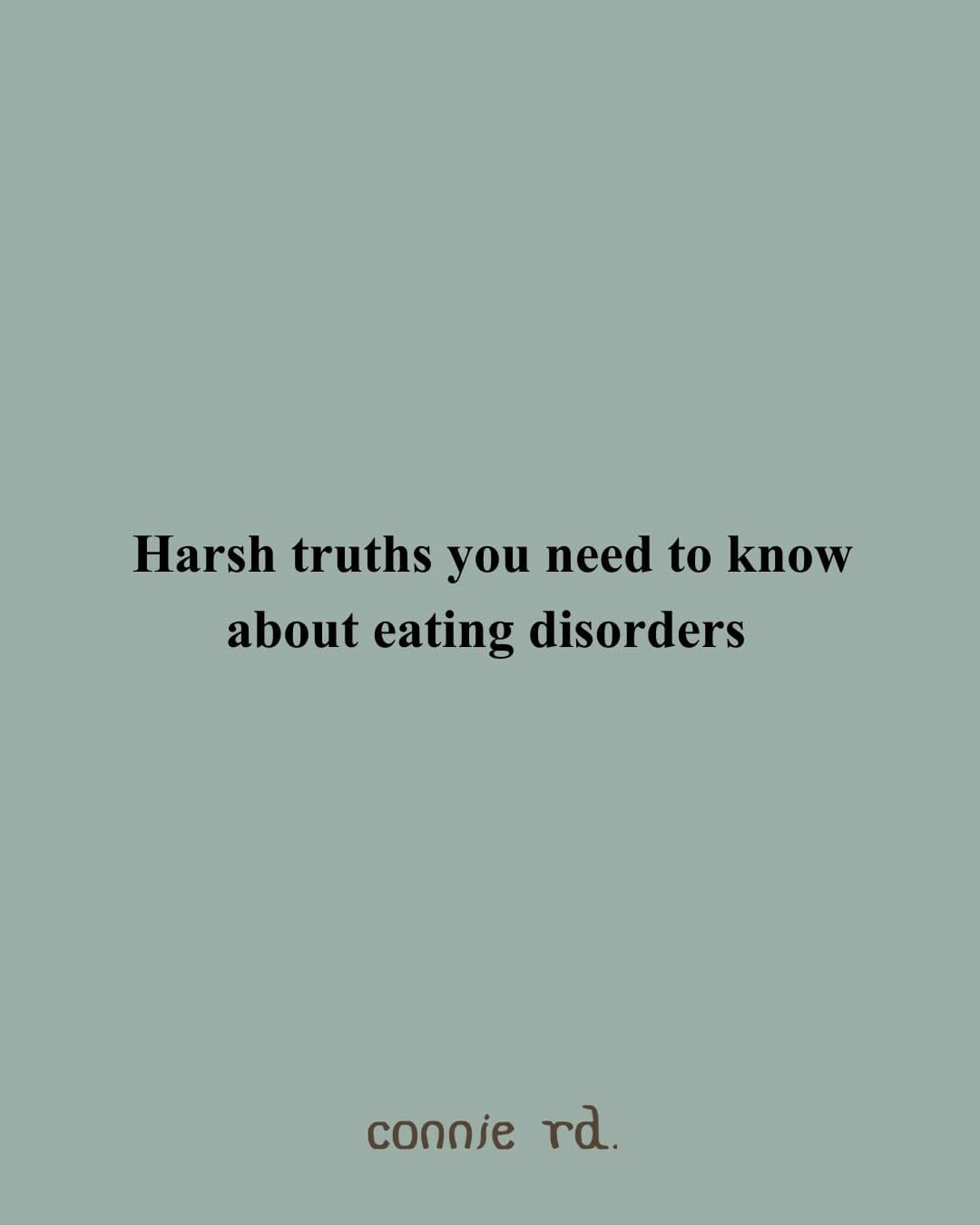 Post 4 by Connie MS, RD | Disordered Eating Recovery + Nutrition Educator on Instagram (carousel)