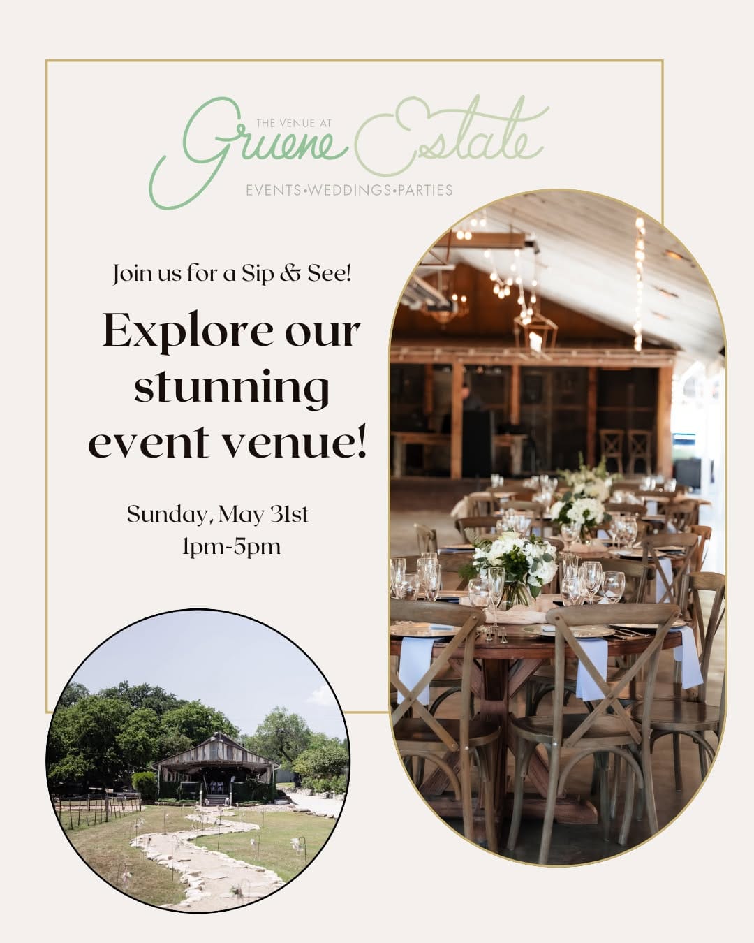 Post 6 by Gruene Estate Event Venue on Instagram (image)