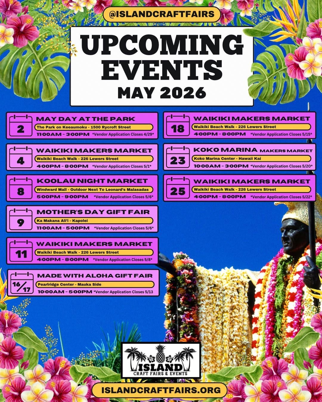 Post 10 by Island Craft Fairs & Events on Instagram (image)