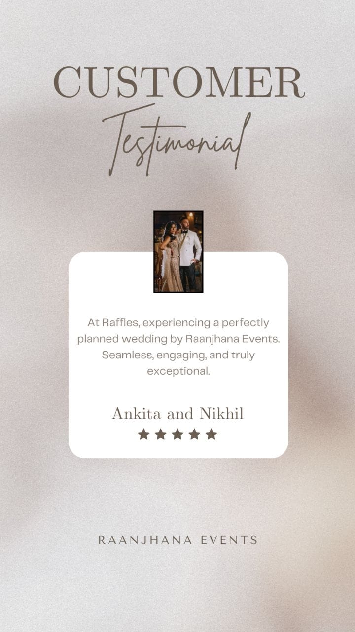 Post 9 by Raanjhana Events | Luxury Wedding Planners on Instagram (video)