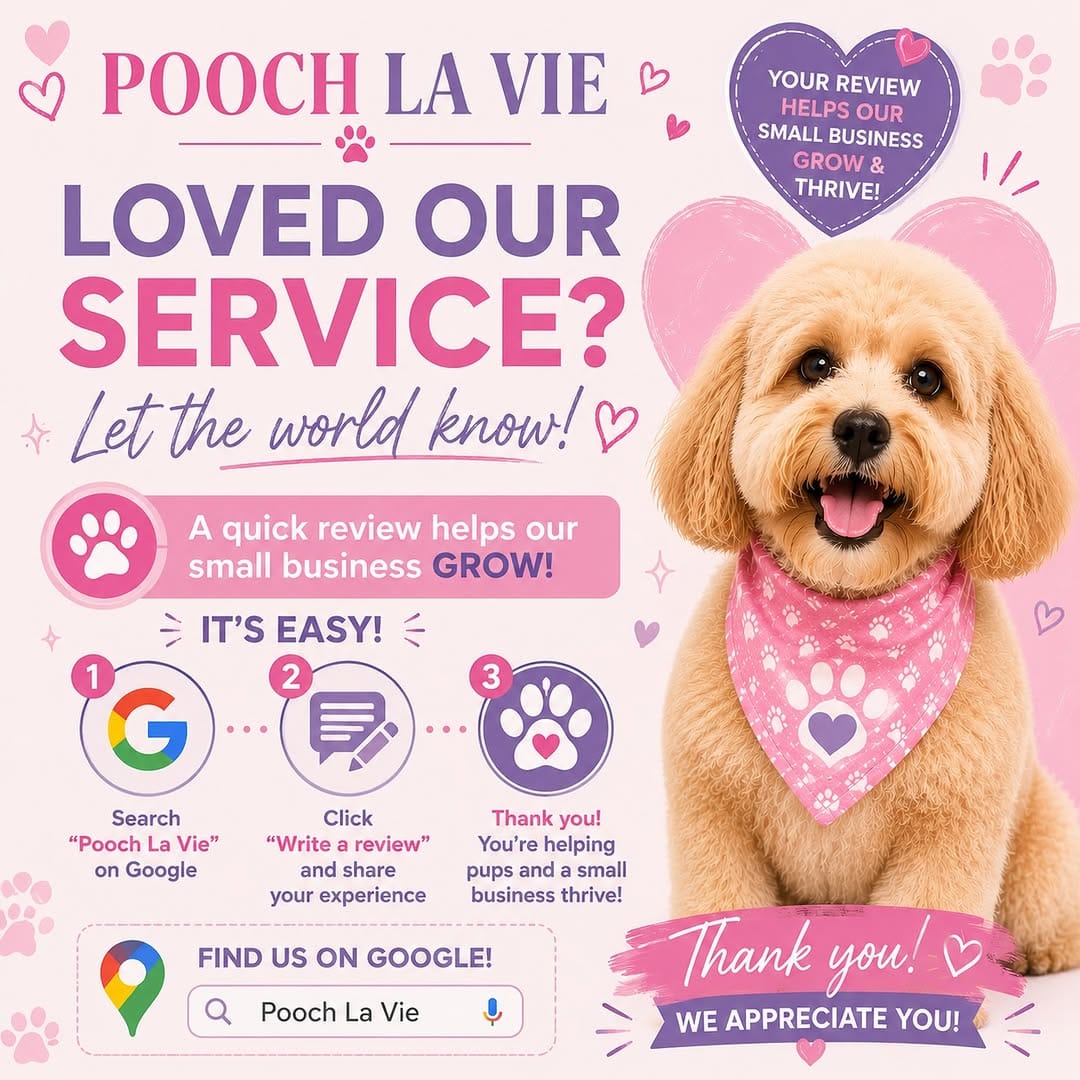Post 3 by Pooch La Vie Dog Grooming on Instagram (image)