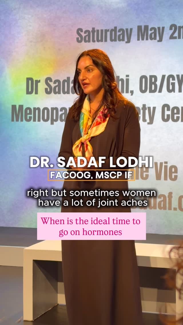Post 3 by Dr. Sadaf Lodhi, CEO Femme Vie Health|Menopause|Sexual Health on Instagram (video)