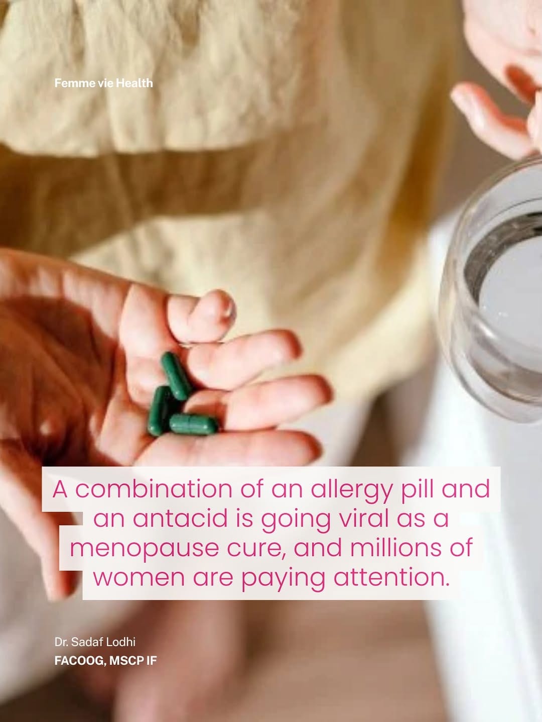 Post 2 by Dr. Sadaf Lodhi, CEO Femme Vie Health|Menopause|Sexual Health on Instagram (image)