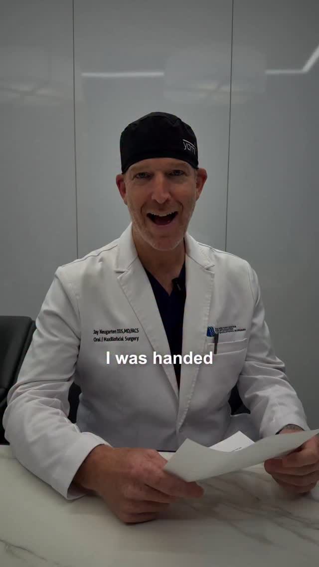 Post 7 by Jay Neugarten DDS,MD,FACS on Instagram (video)