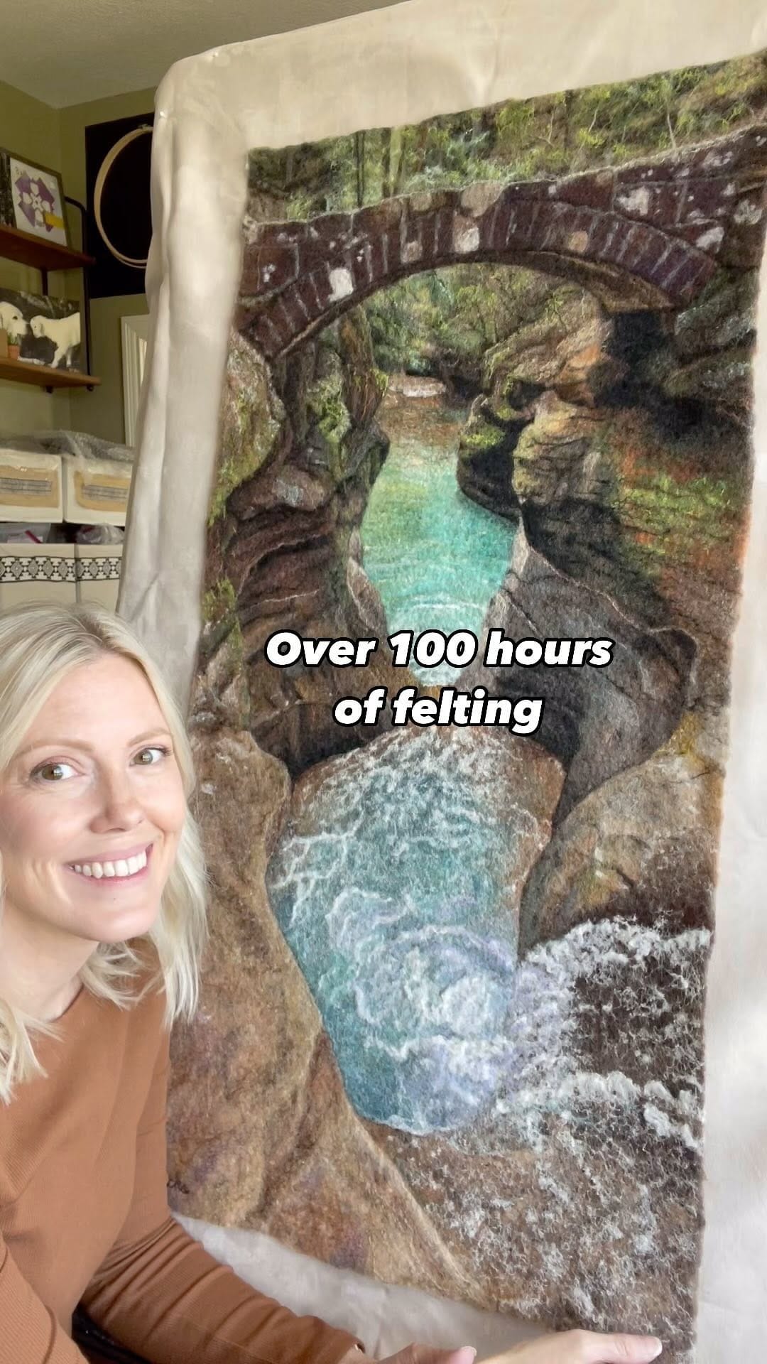Post 6 by Laura Ricks - Wet Felting on Instagram (video)