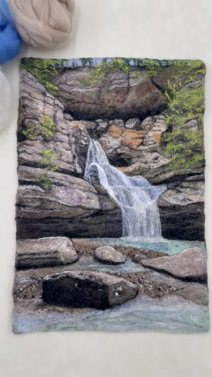 Post 8 by Laura Ricks - Wet Felting on Instagram (video)